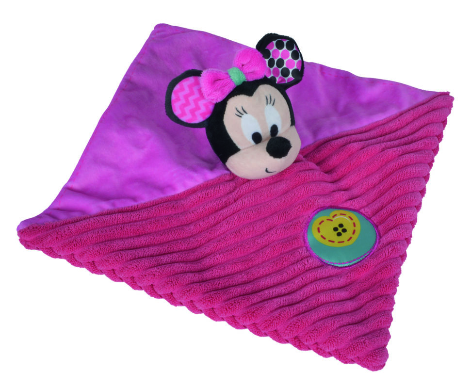  minnie mouse plat carré rose bleu coeur bouton 